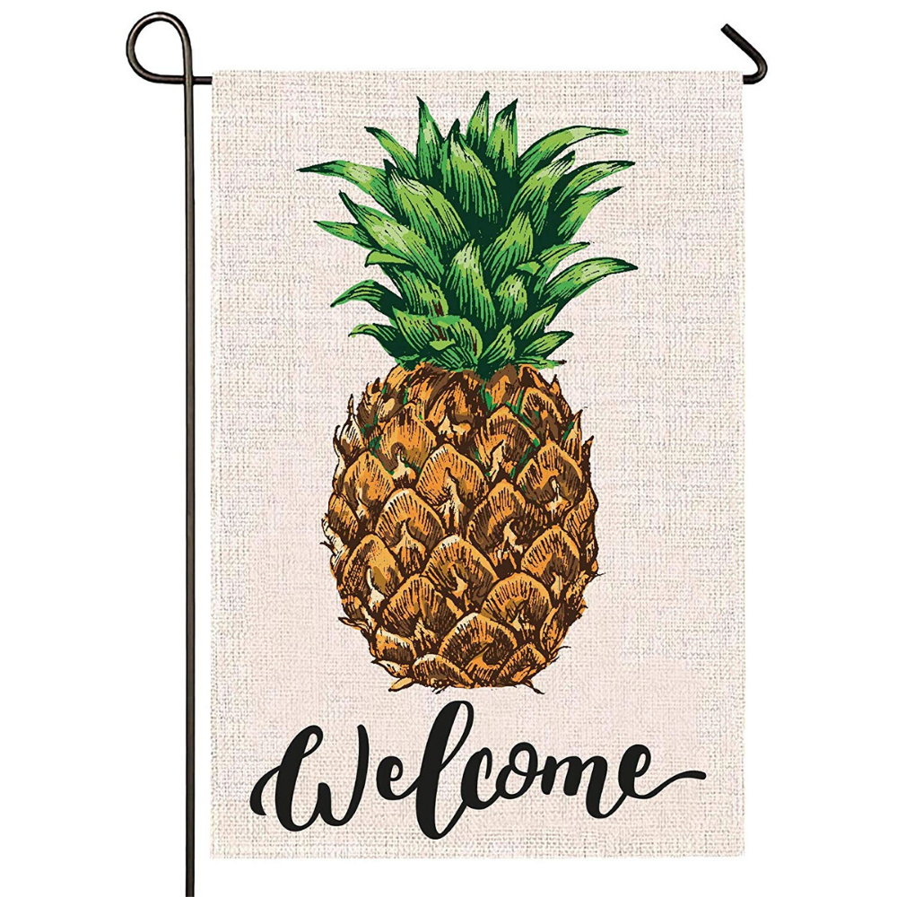 Details about   Atenia Burlap Pineapple Garden Flag Double Sided Garden Outdoor Yard Flags for 